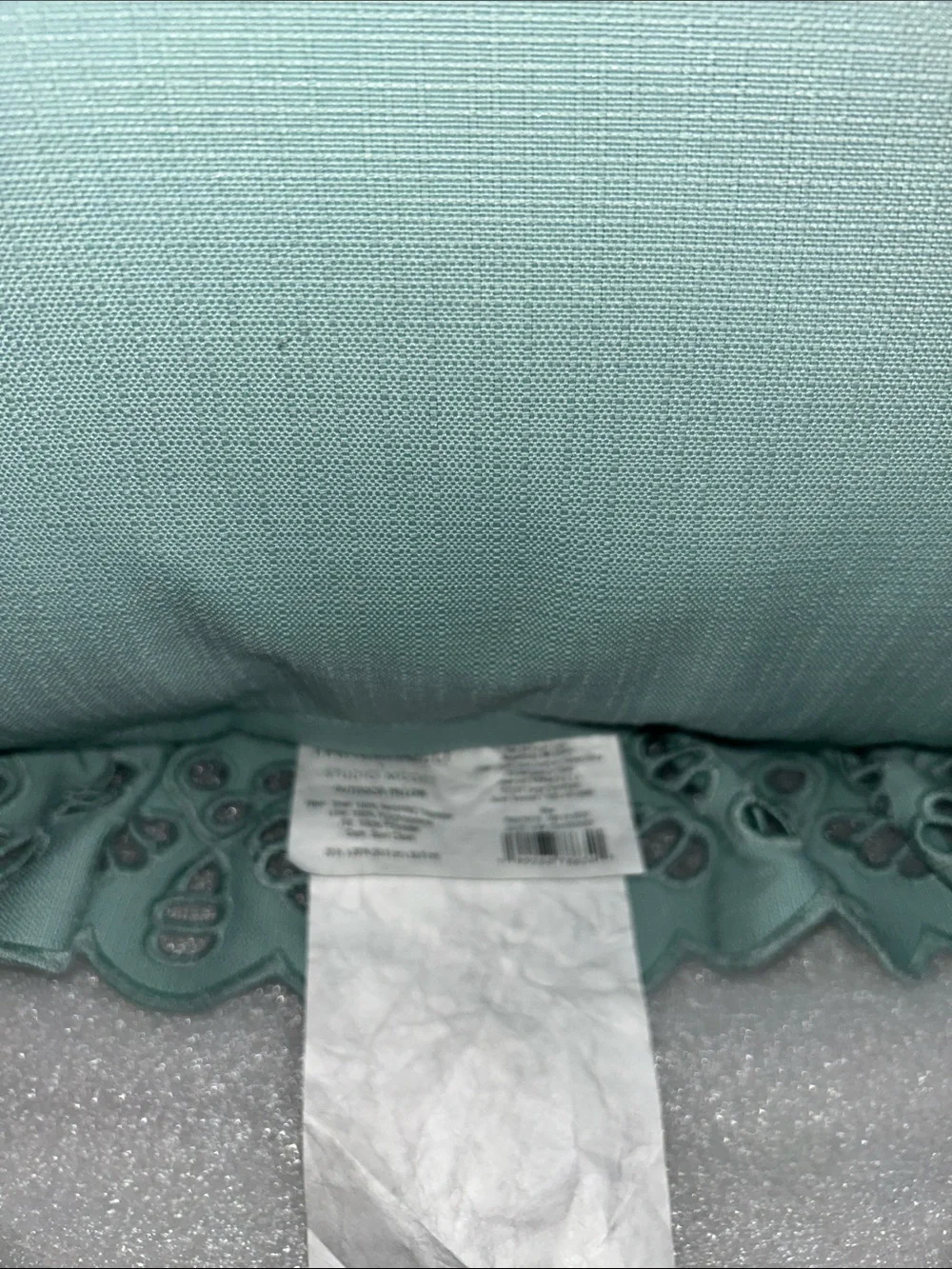 26” x  26” Eyelet Ruffle Outdoor Pillow Blue. Threshold W/ Studio McGee